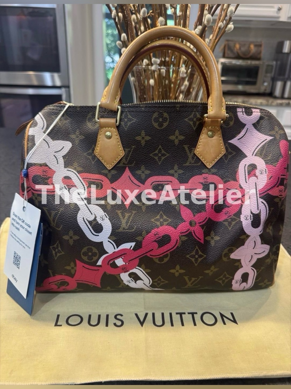 ✨ Louis Vuitton Monogram Bay Speedy 30 Rose Ballerine Poppy – Limited Edition ✨